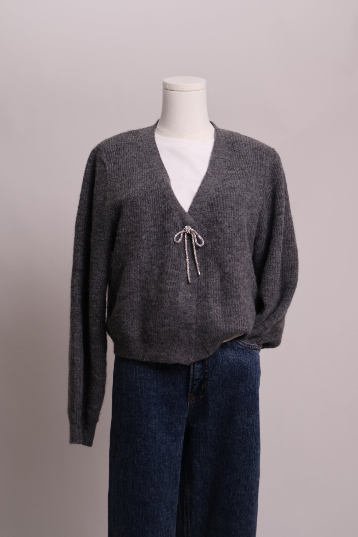 Cardigan à boucle brillante
