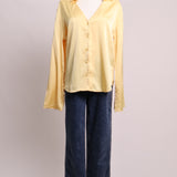 Blouse satinée jaune