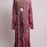 Kimono long à imprimé paisley