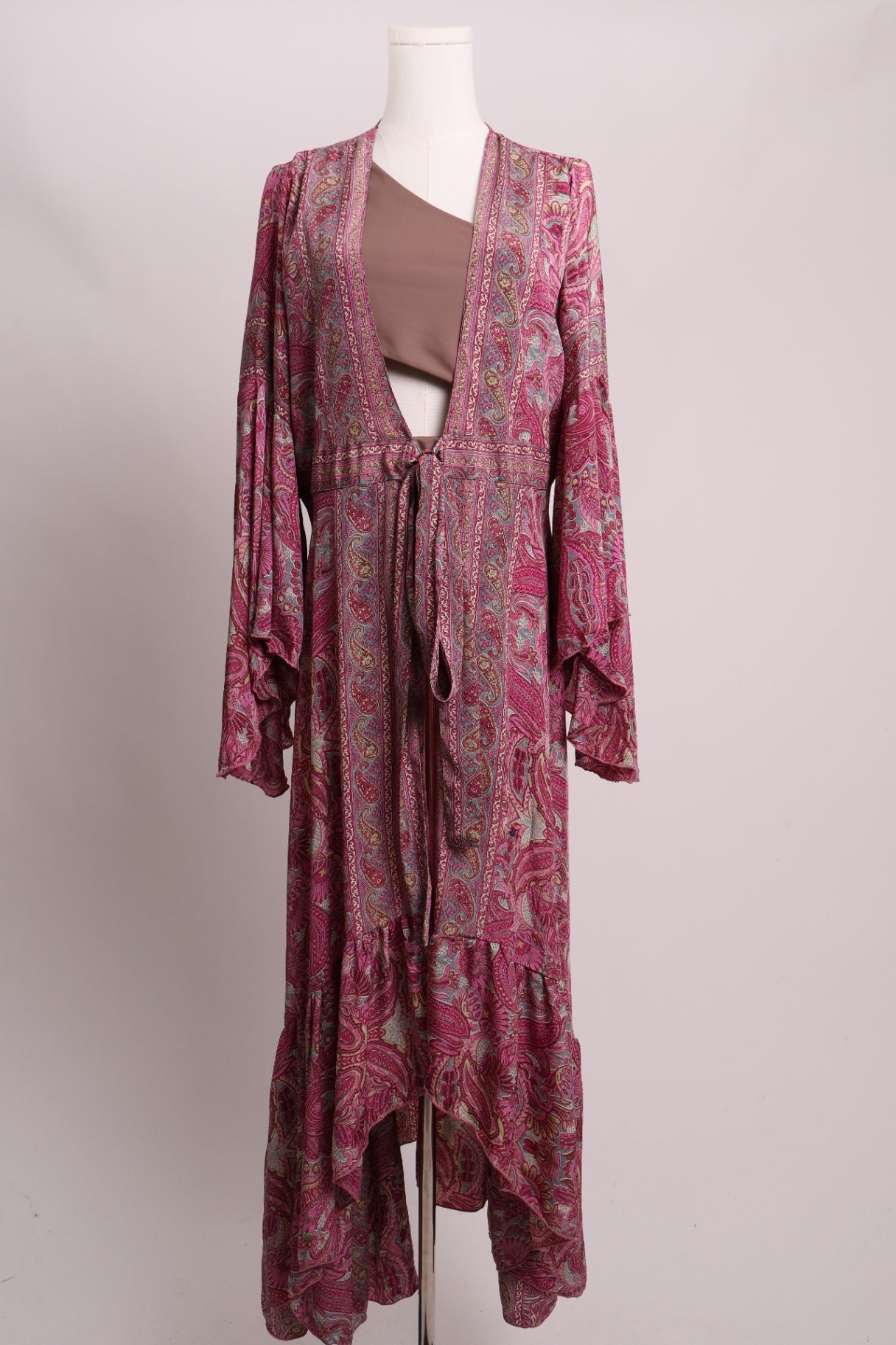 Kimono long à imprimé paisley