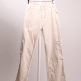 Jeans cargo taille haute évasé