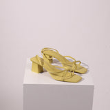 Sandales à talons vert lime