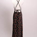 Robe maxi d'été fleuri dos ouvert
