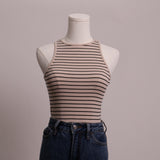 Camisole côtelée ligné