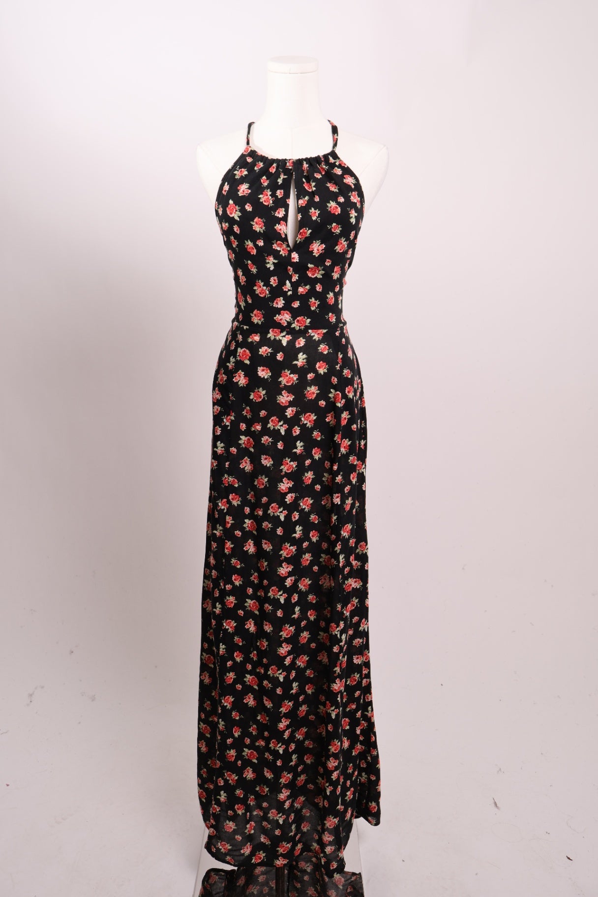 Robe maxi d'été fleuri dos ouvert