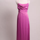 Robe longue fuchsia fente latérale