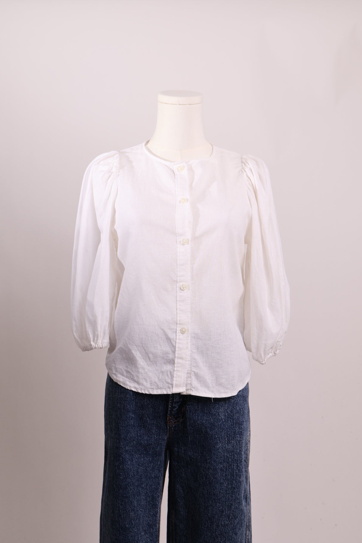 Blouse en lin manches bouffantes