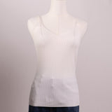 Camisole côtelée ivoire