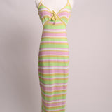 Robe longue en maille colorée 