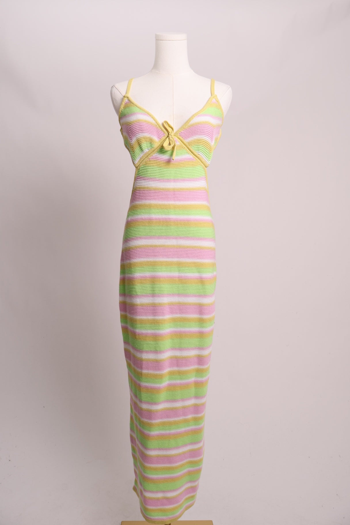 Robe longue en maille colorée 
