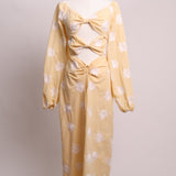 Robe maxi jaune à fleurs SABO