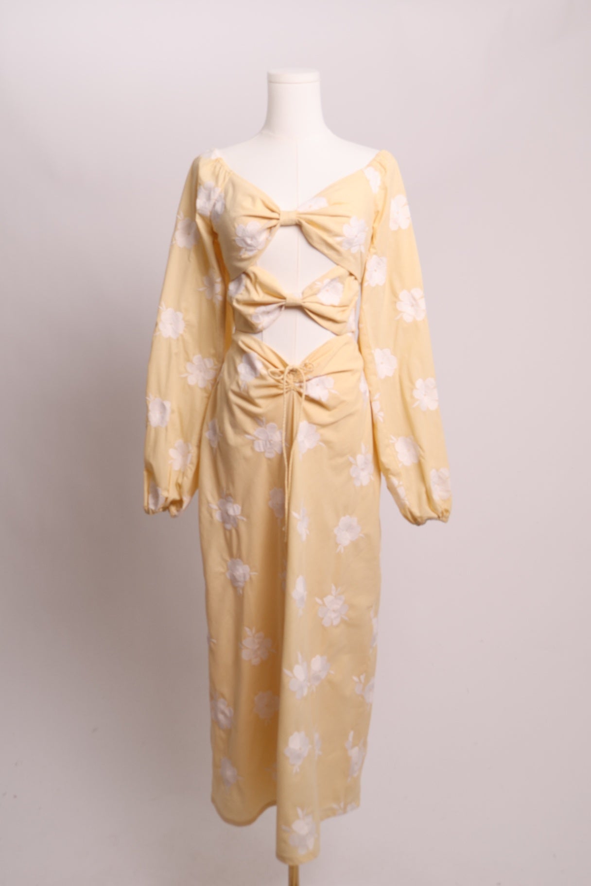 Robe maxi jaune à fleurs SABO