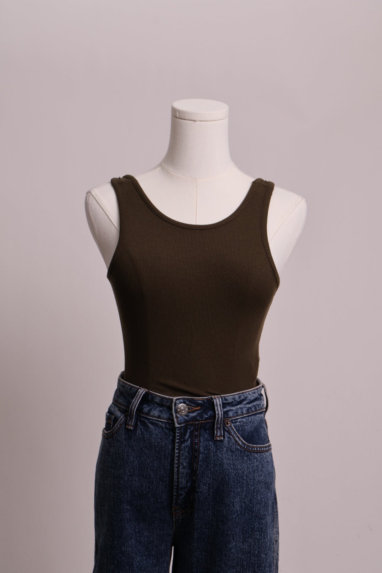 Justaucorps camisole kaki