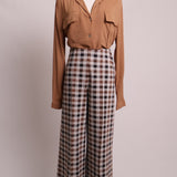 Pantalon longueur cheville jambes larges