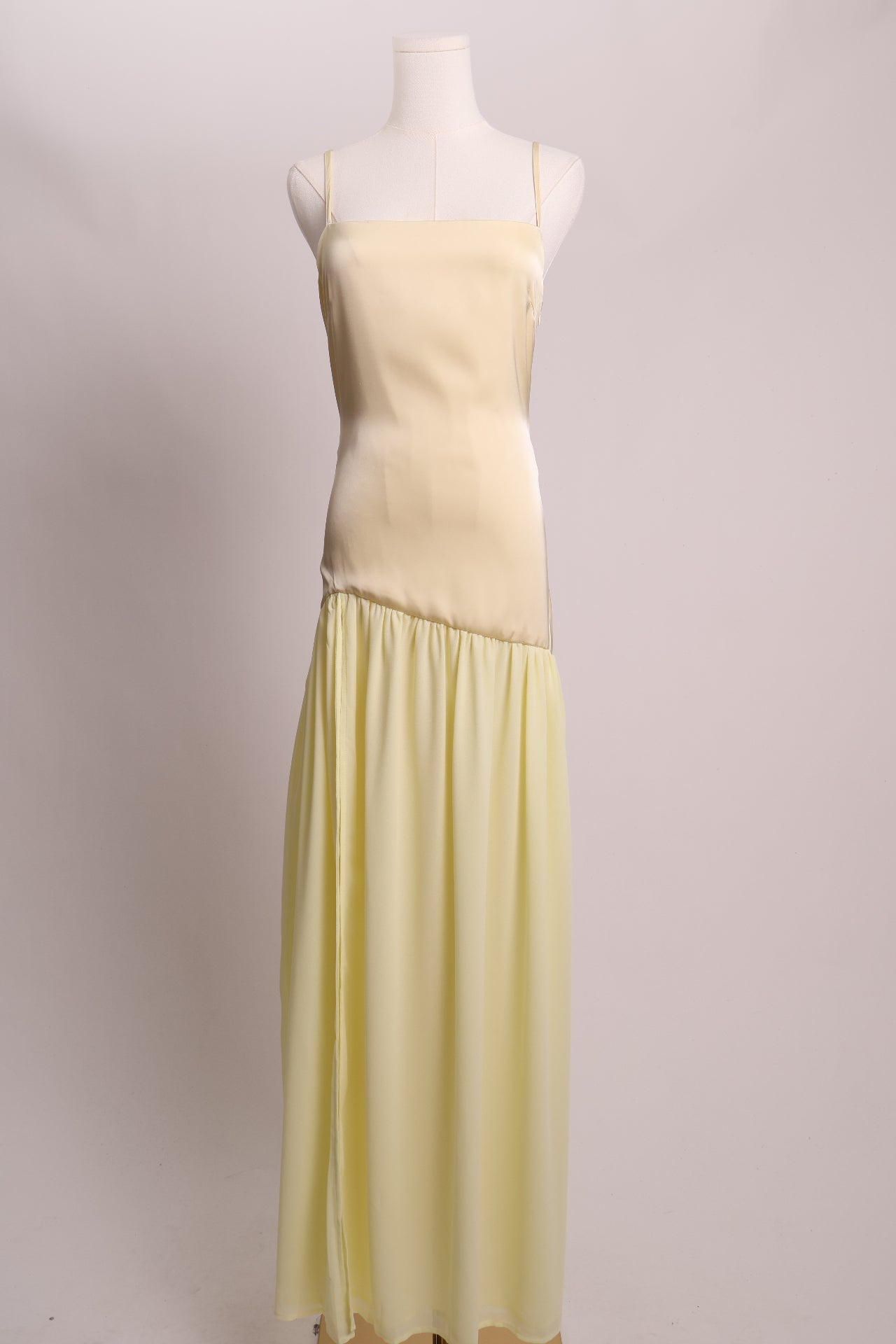 Robe longue double tissu