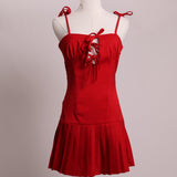 Robe à boucles et froncée au bas