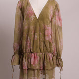 Robe fleurie à volants