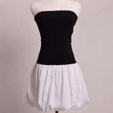 Robe tube blanche et noire