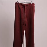 Pantalon à jambes larges et à cordon