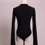 Justaucorps (bodysuit) moulant manches longues