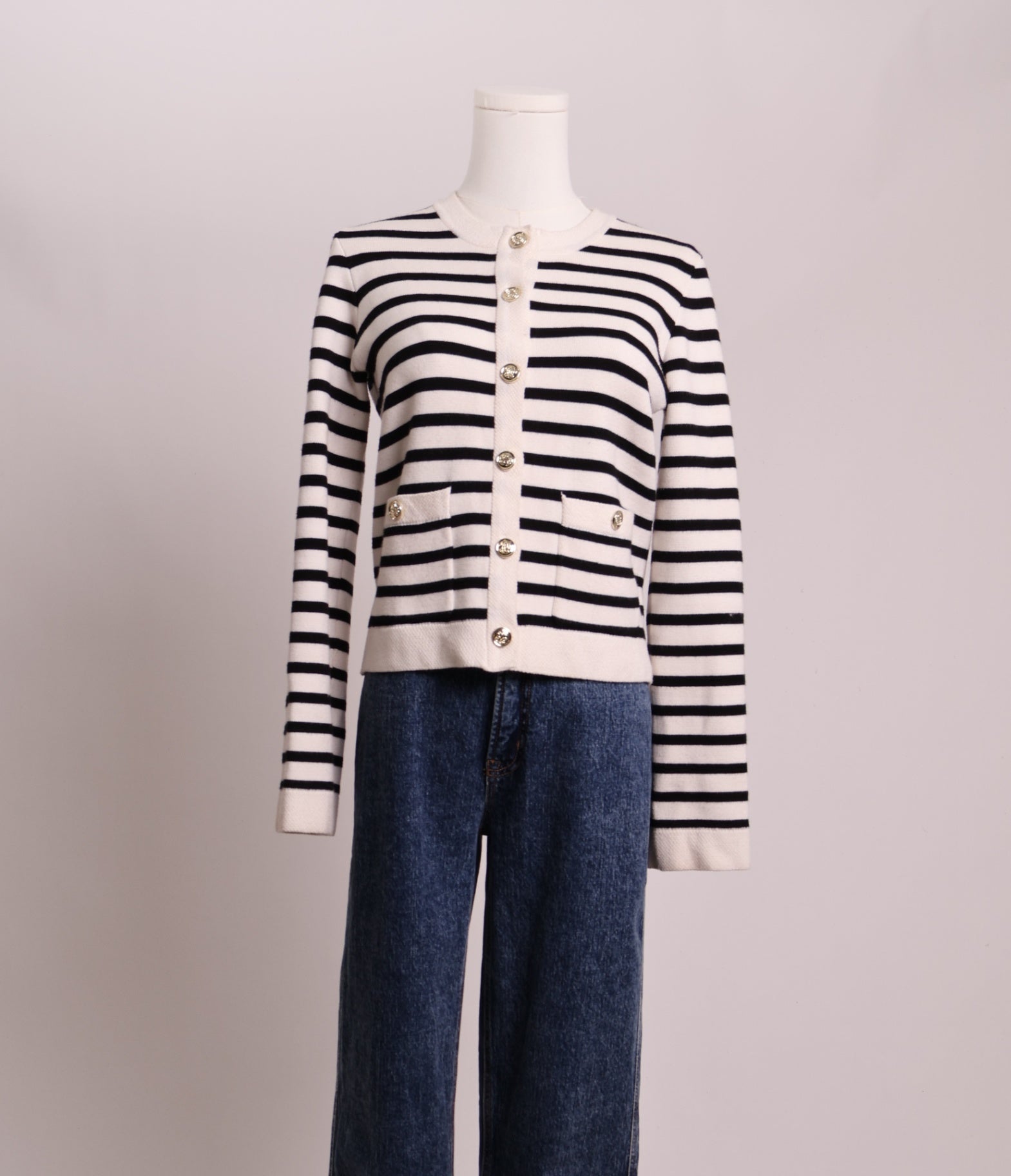Cardigan à rayures noires