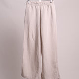 Pantalon taille élastique effet lin