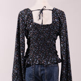 Blouse cache-coeur fleurie
