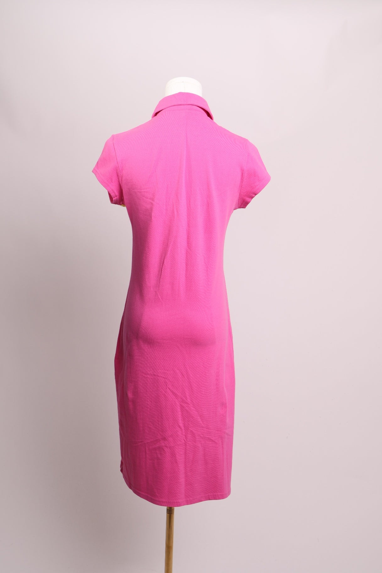 Robe polo midi fuchsia