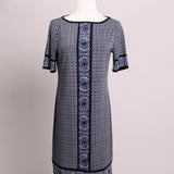 Robe mosaïque manches courtes