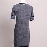 Robe mosaïque manches courtes