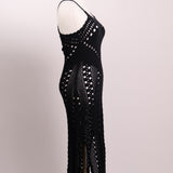 Robe de plage midi en crochet