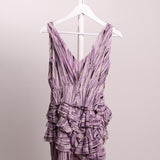 Robe courte lilas à volants