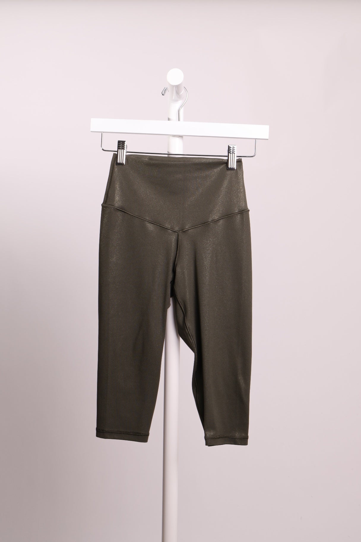 Legging capri léger brillant taille haute