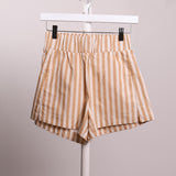 Short rayé taille haute
