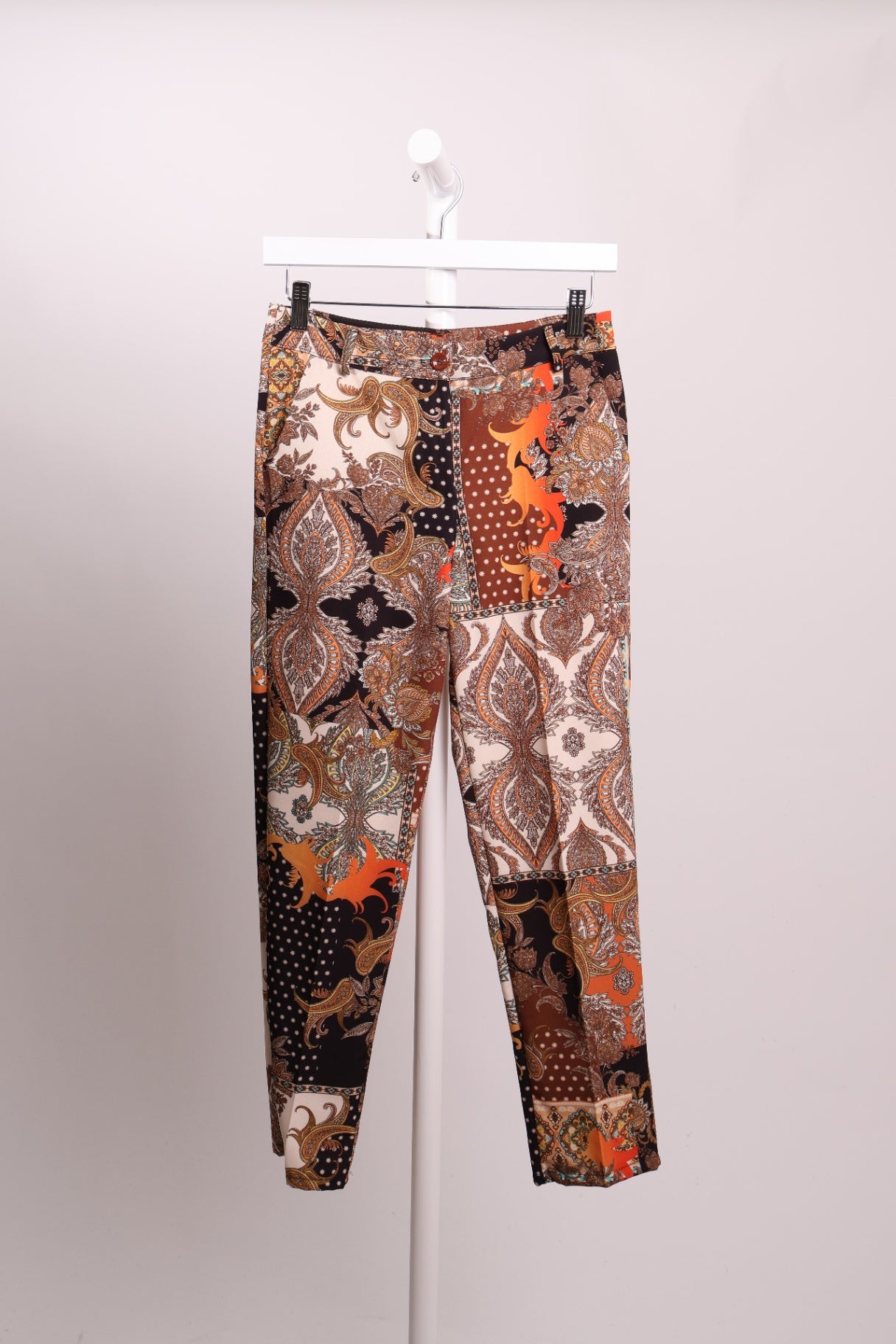 Pantalon droit à imprimé style bohème