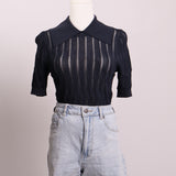 Pull en maille à col Claudine