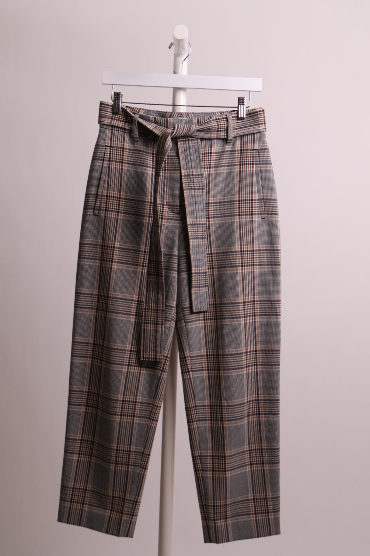 Pantalon Wilfred quadrillé avec ceinture intégrée