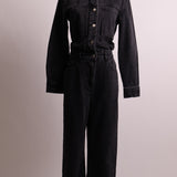 Combinaison en denim noir délavée