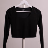Chandail de sport crop manches longues avec top intégré