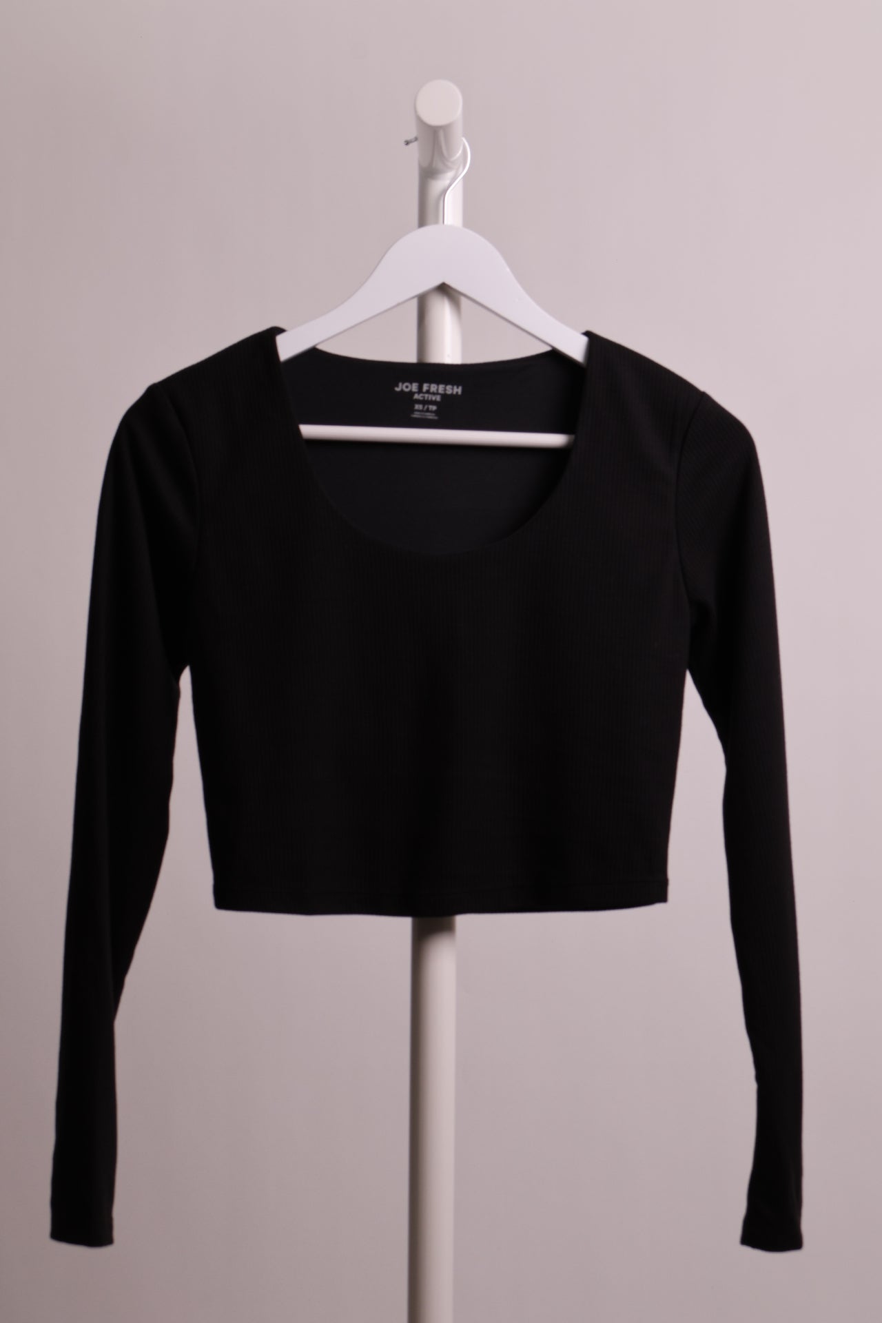 Chandail de sport crop manches longues avec top intégré