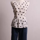 Camisole péplum sans manches