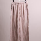 Pantalon en lin ligné évasé (Little Moon)