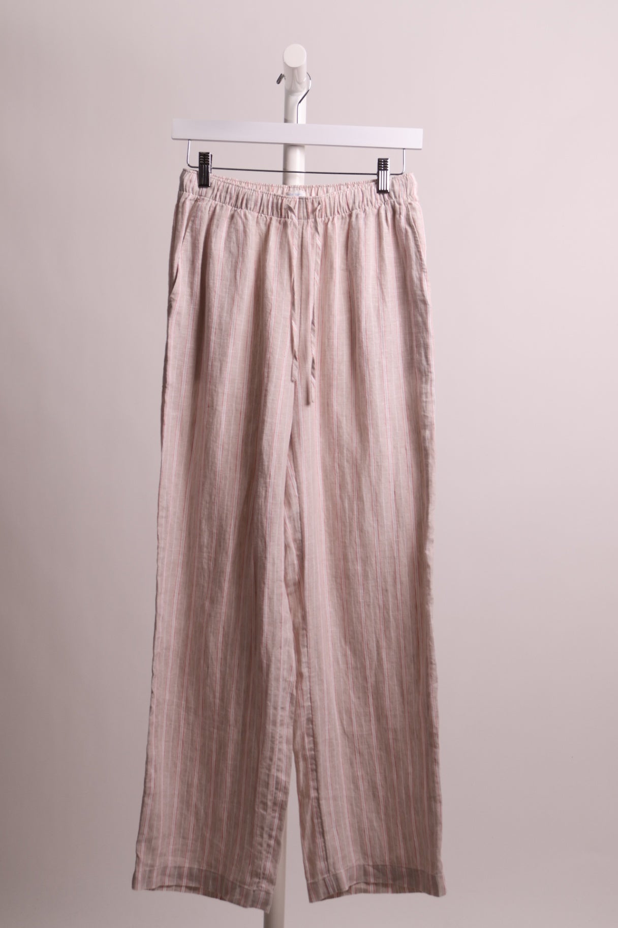 Pantalon en lin ligné évasé (Little Moon)