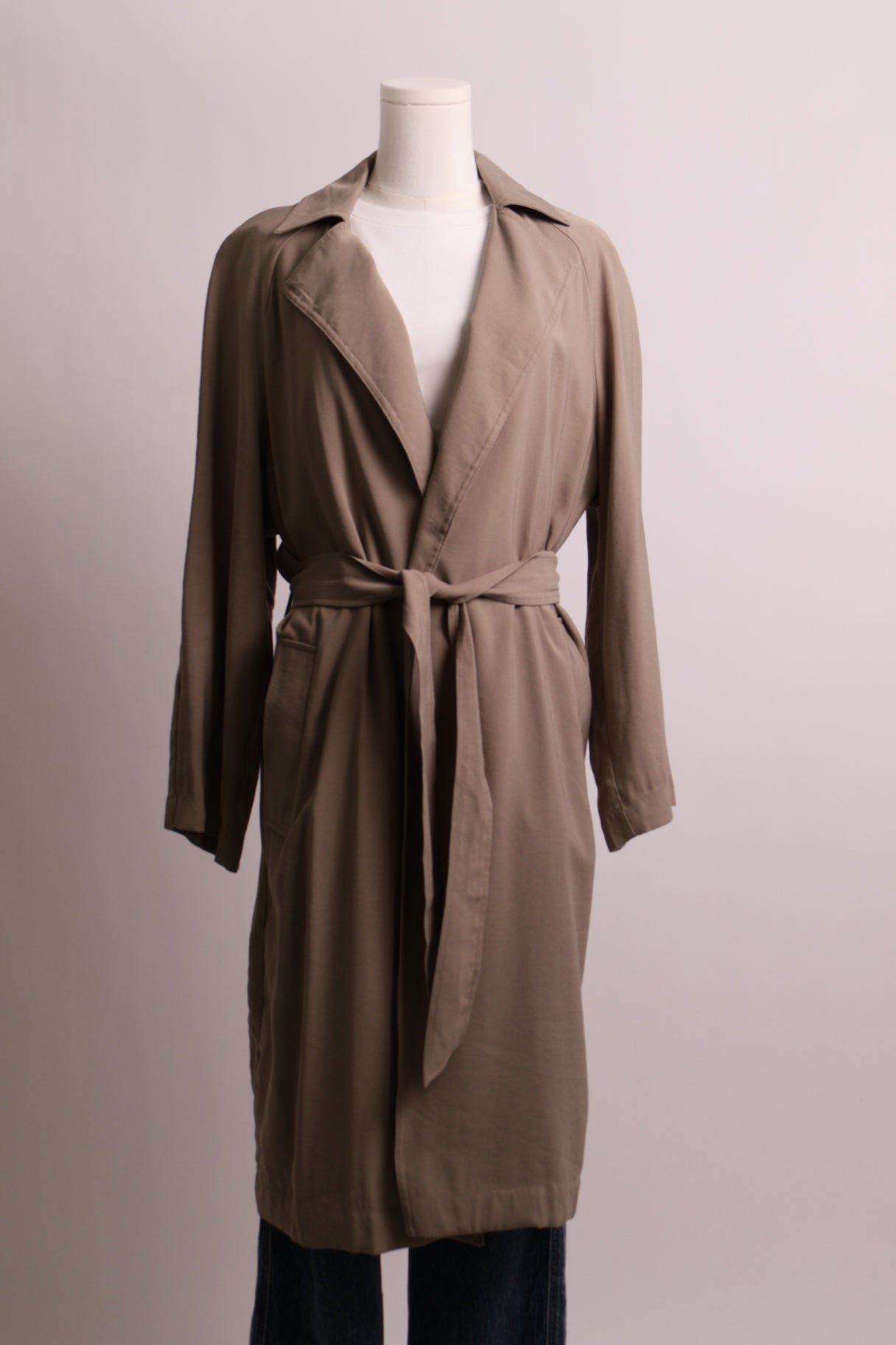 Manteau trench léger taupe