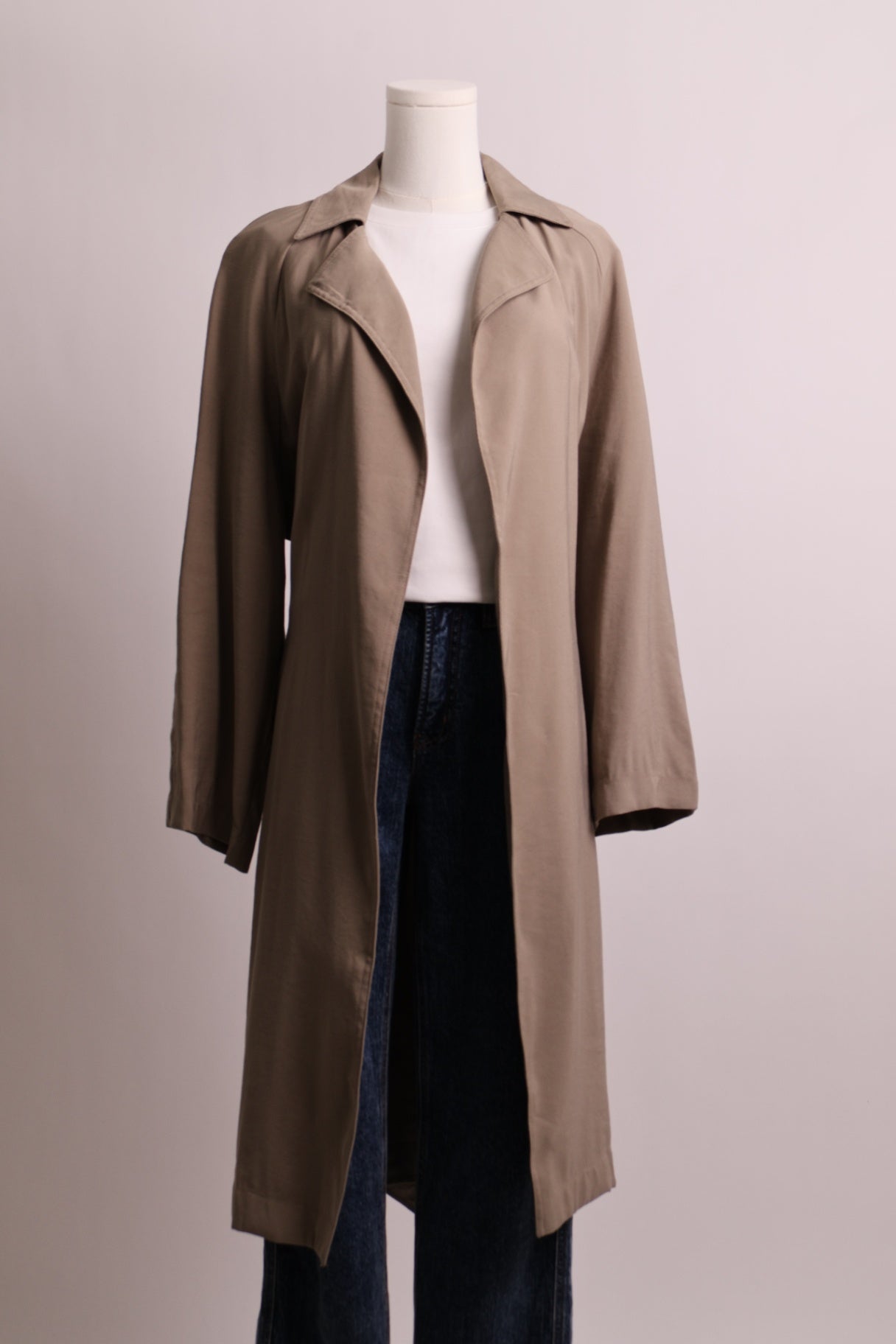 Manteau trench léger taupe