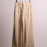 Pantalon évasé effet cuir taille haute