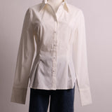 Chemise blanche cintrée manches longues (Moyen)