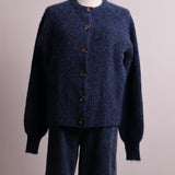 Cardigan en laine bleu