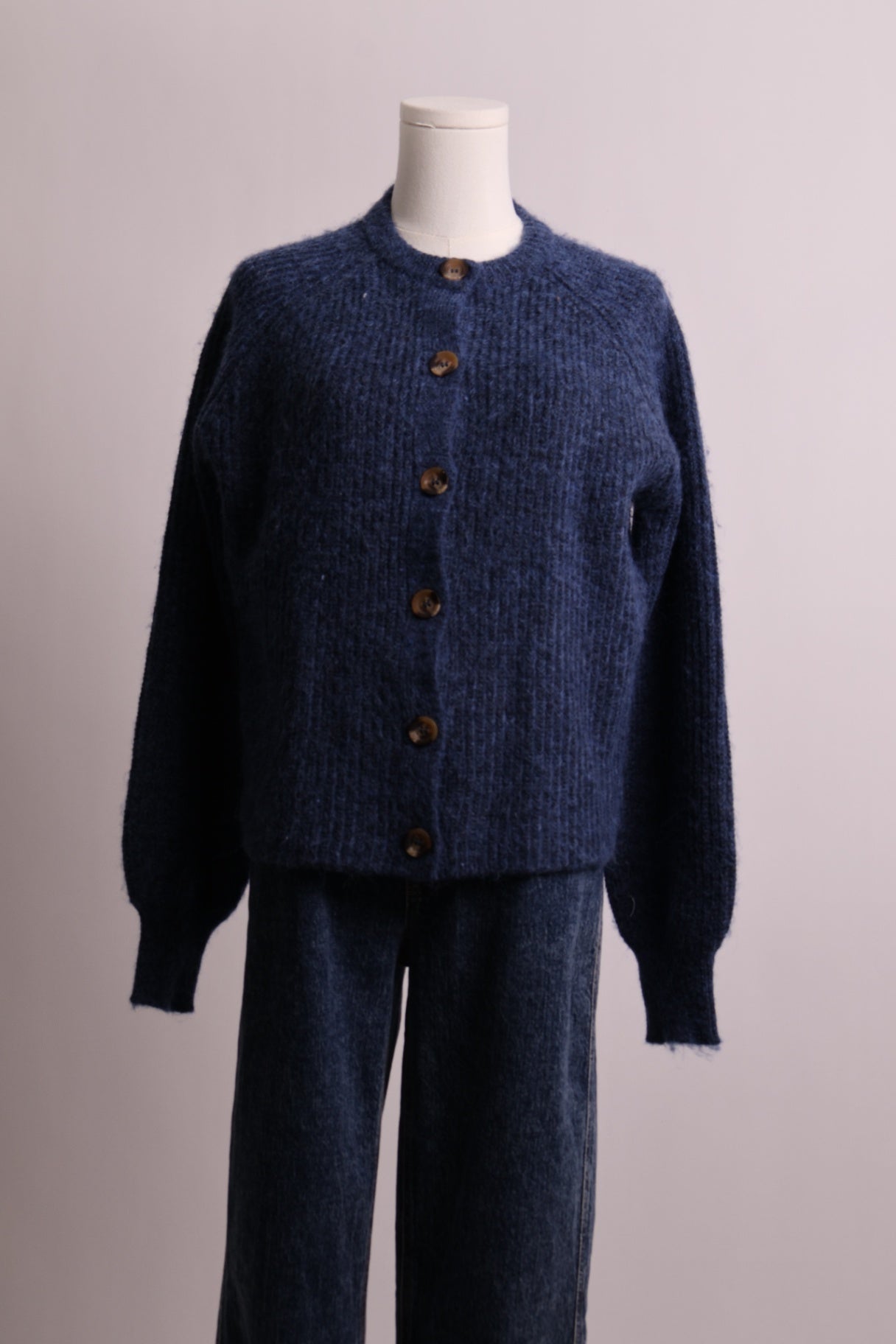 Cardigan en laine bleu