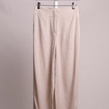 Pantalon en lin taille haute évasé